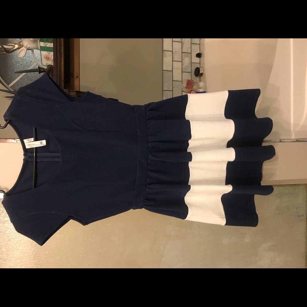 Navy skater dress